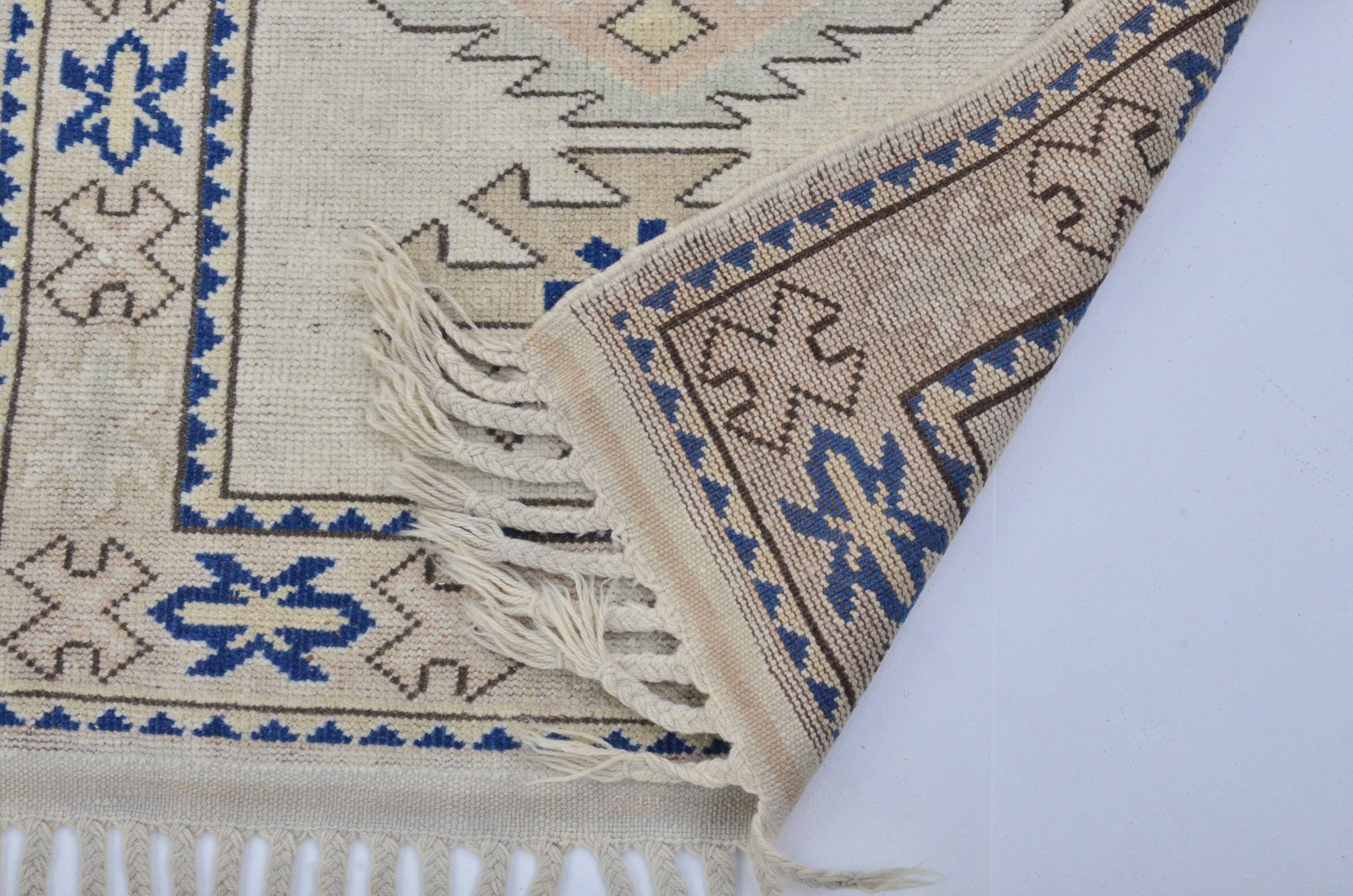 Oushak Handknotted Floor Vintage Rug sku 3450