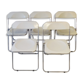 Ensemble de 5 chaises Plia par Giancarlo Piretti pour Castelli