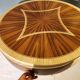 Pedestal table - small round table in wooden marquetry