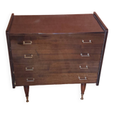 Vintage 4 drawer chest of drawers 1970