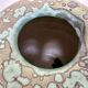 Glazed ceramic art vase with standing ceramic ring by Hanne Wydra-Jantz, Germany 1980