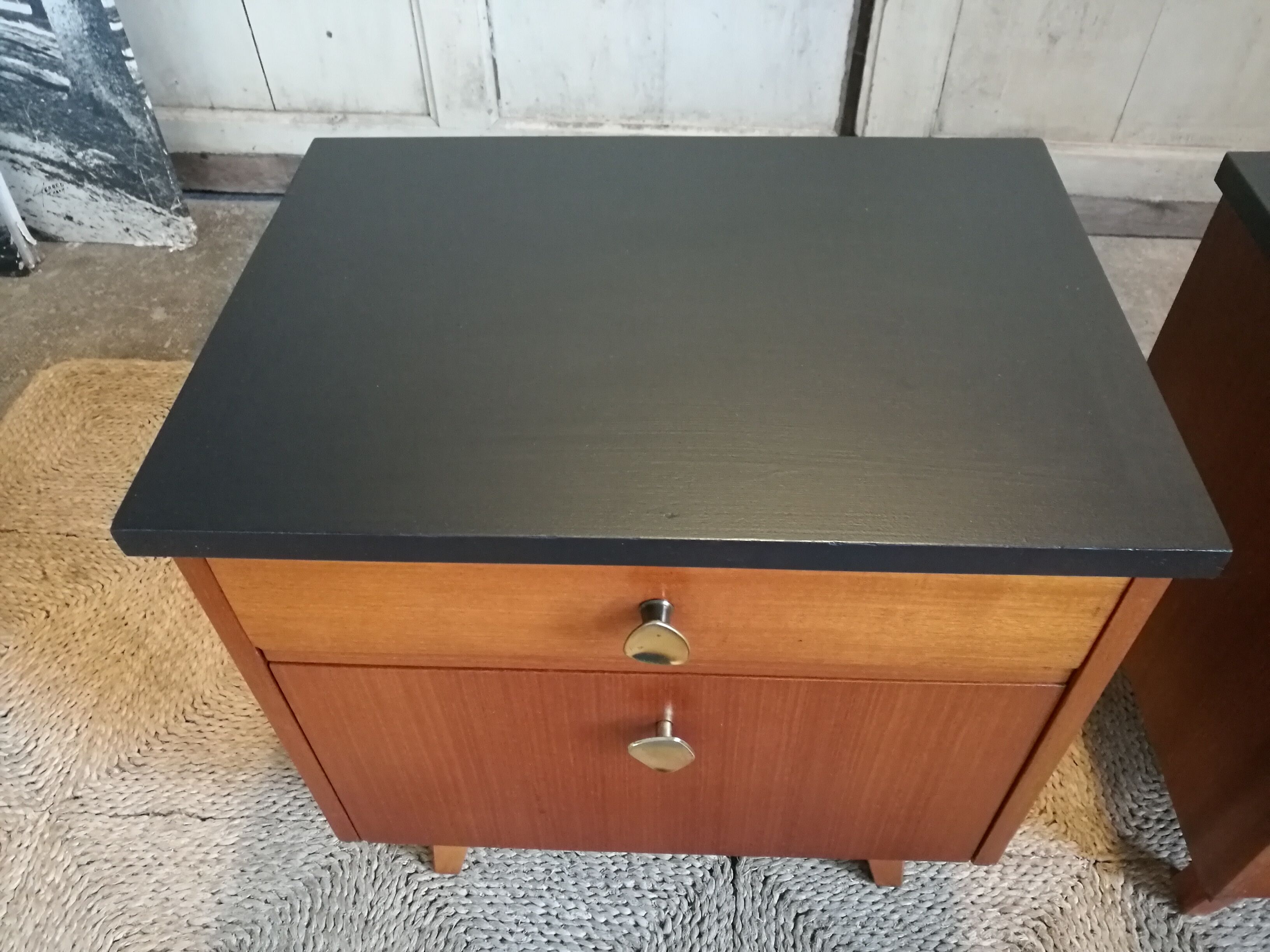 Pair of vintage bedsides