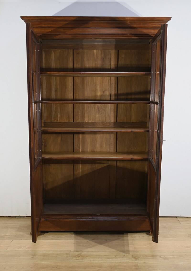 Mahogany Glass Bookcase, Restoration Period – Part 1 of the 19th Century