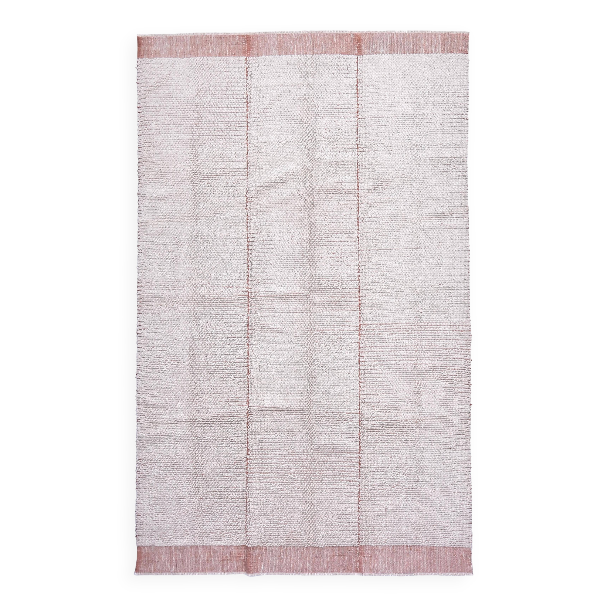 Wool Shaggy rug 200x300 cm , Hand made wool apricot orange carpet