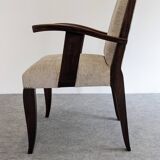 Pair of modernist mahogany bridge chairs from the 40s/50s