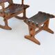 Angel Pazmino rocking chair and hocker Muebles de Estilo Ecuador 1960