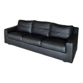 High-end black leather sofa Ligne Roset