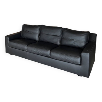 Canapé en cuir noir haut de gamme Ligne Roset