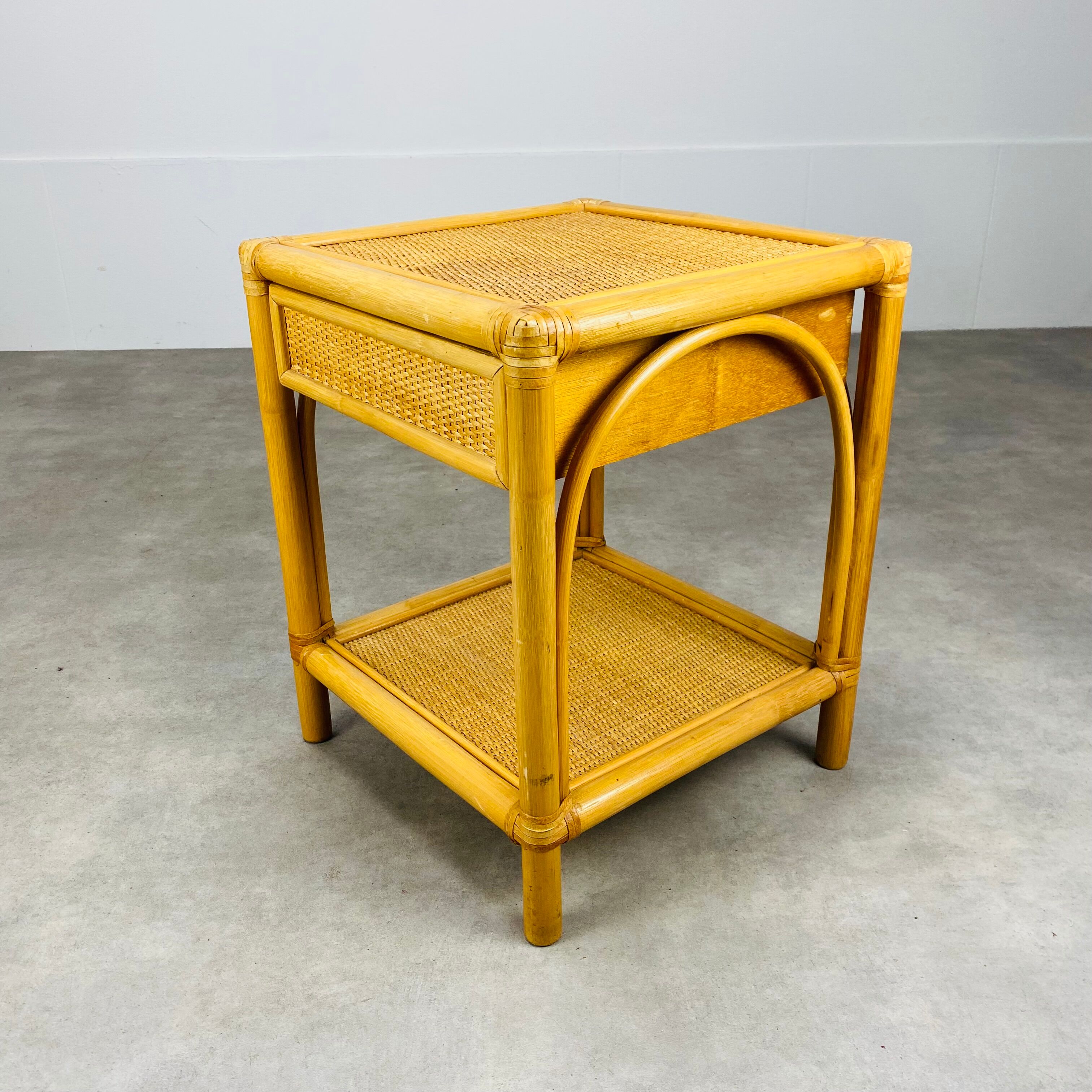 Vintage rattan bedside from the 60s