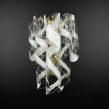 Vintage Murano Torciglioni wall lamp by Avmazzega, Italy, 1970s