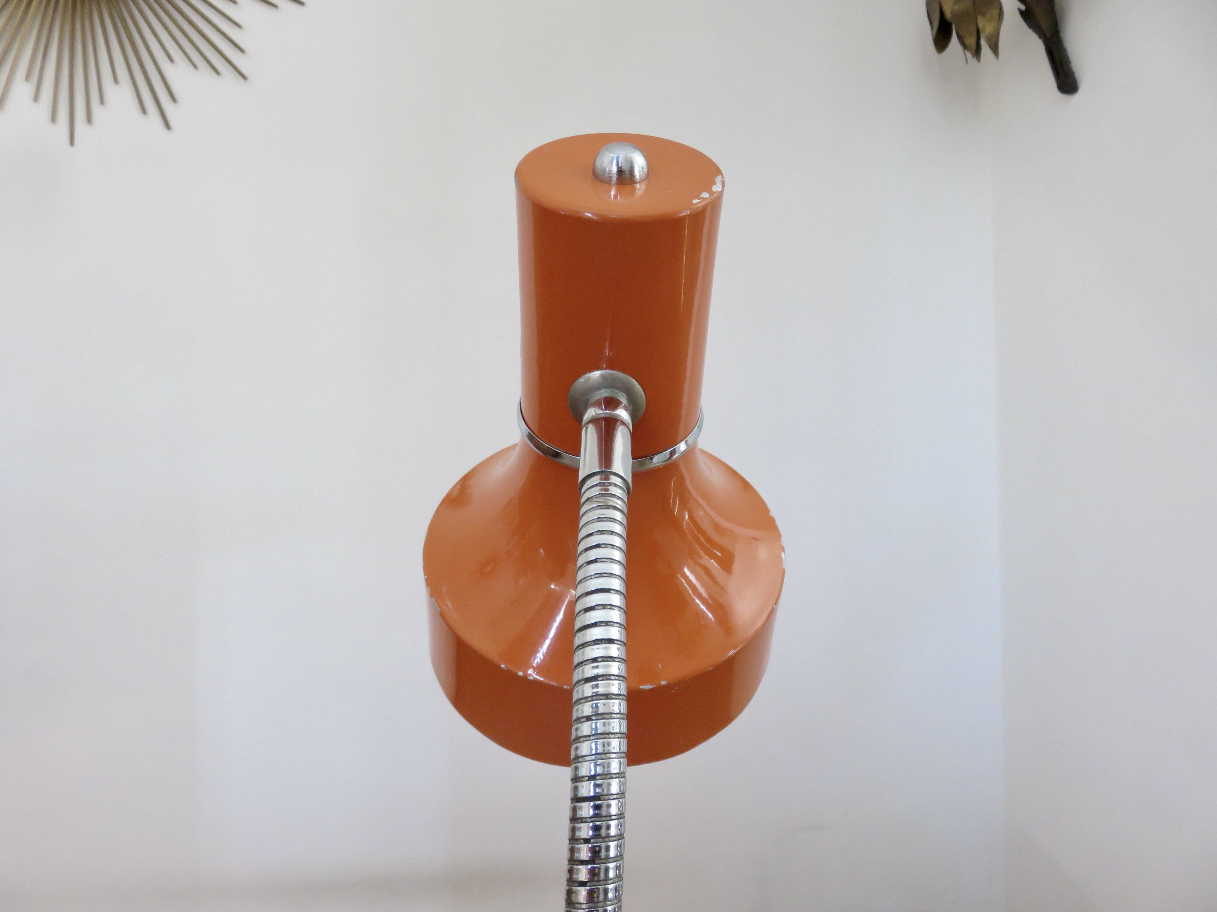 Orange Italian lamp from the 70s