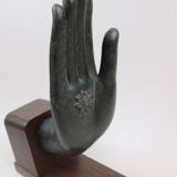 Buddha hand statue bookend
