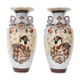 Pair of Satsuma porcelain vases