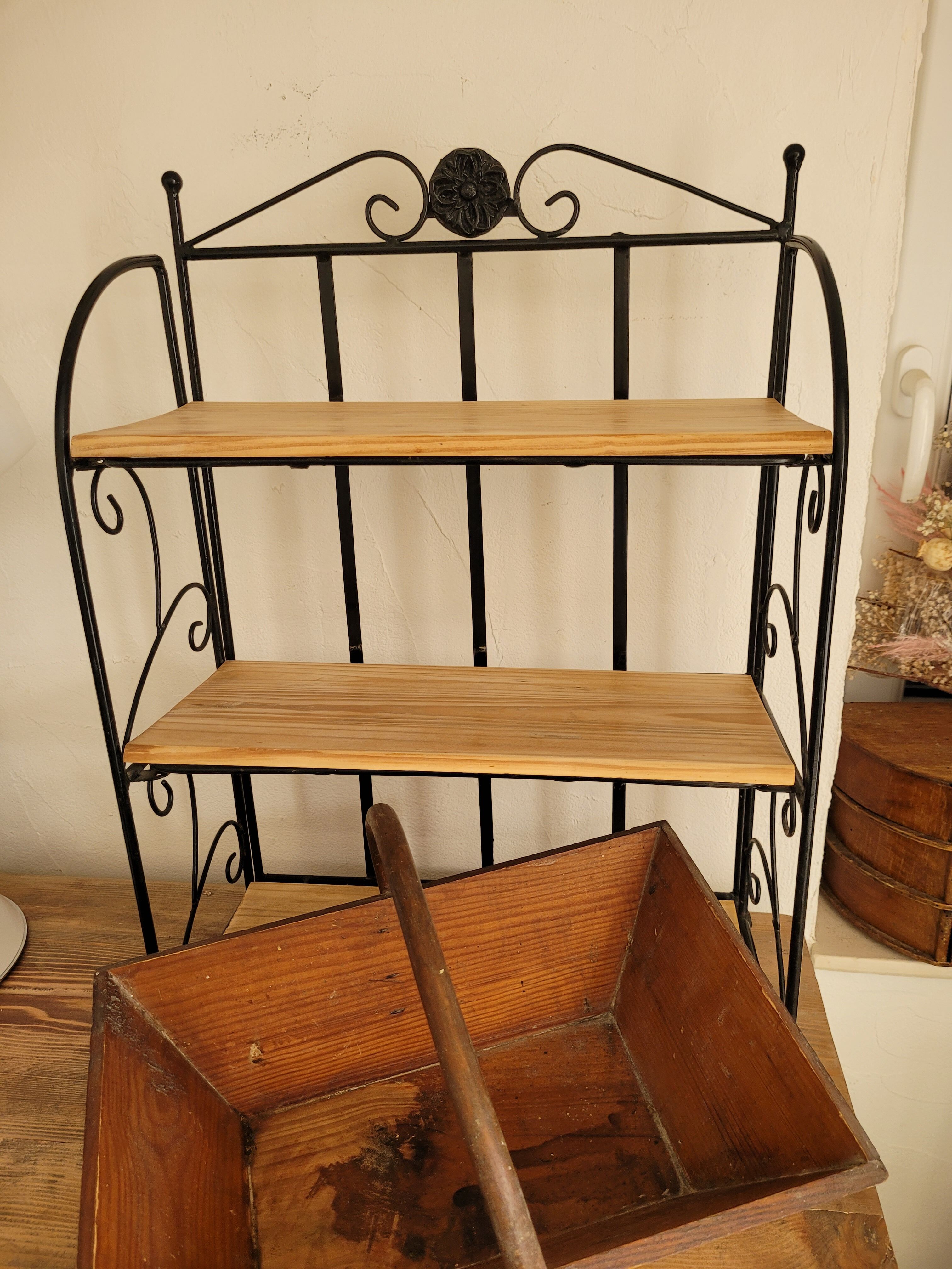 Wrought iron shelf
