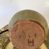 Ceramic lamp, 2M fabric cable, cotton lampshade