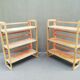 Pair folding book shelves