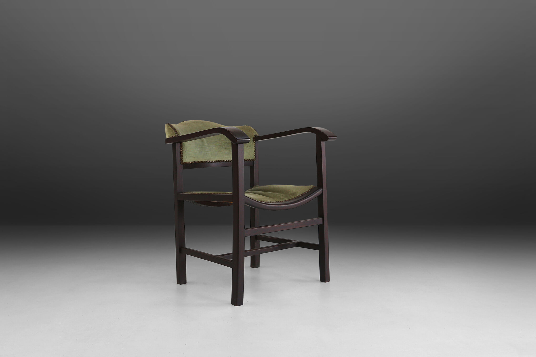Art deco armchair in black and green ca.1930