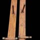 Two solid wood benches