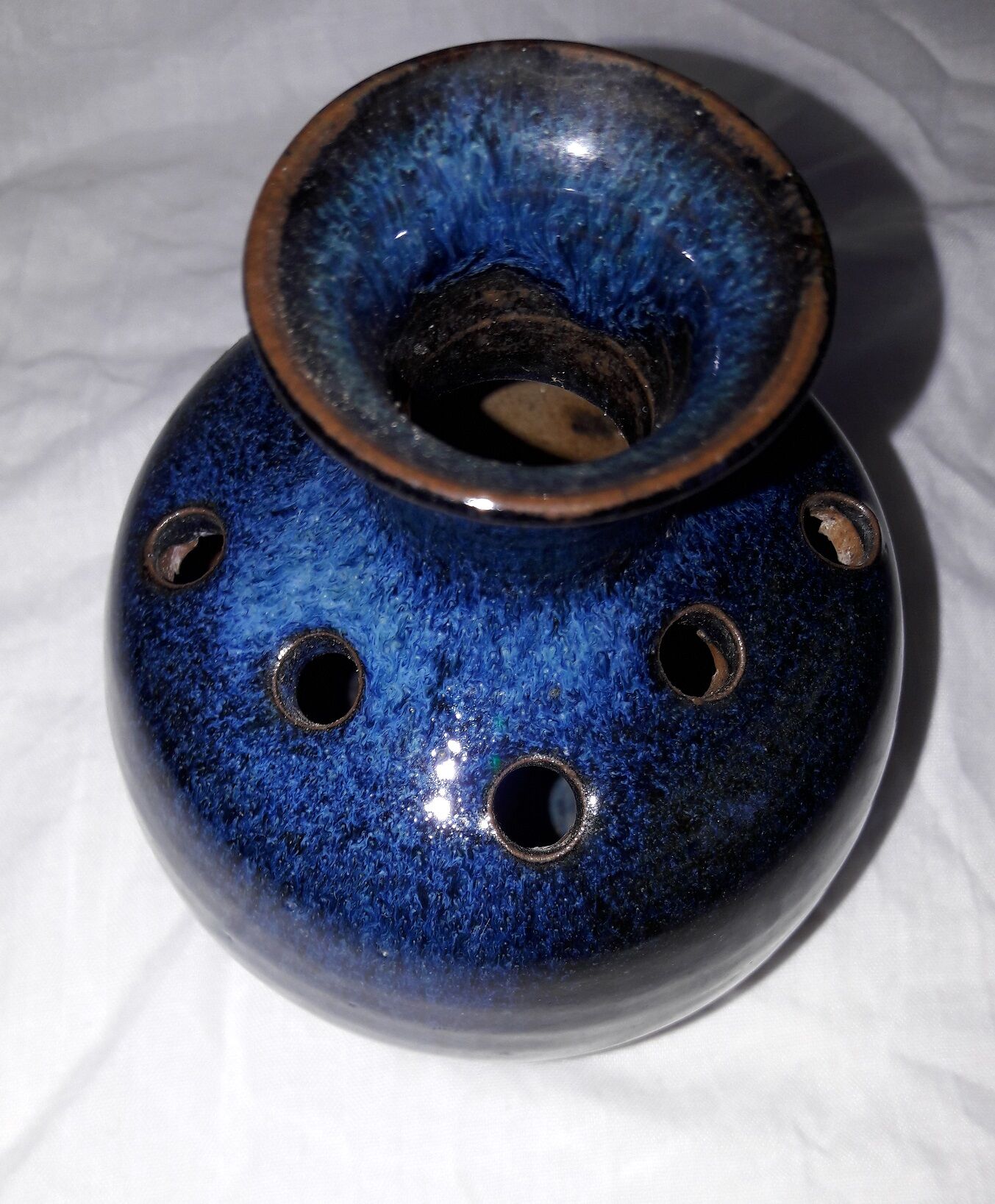 Blue flower vase