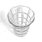 Large chiseled crystal vase from the 60s Height 25.5 cm