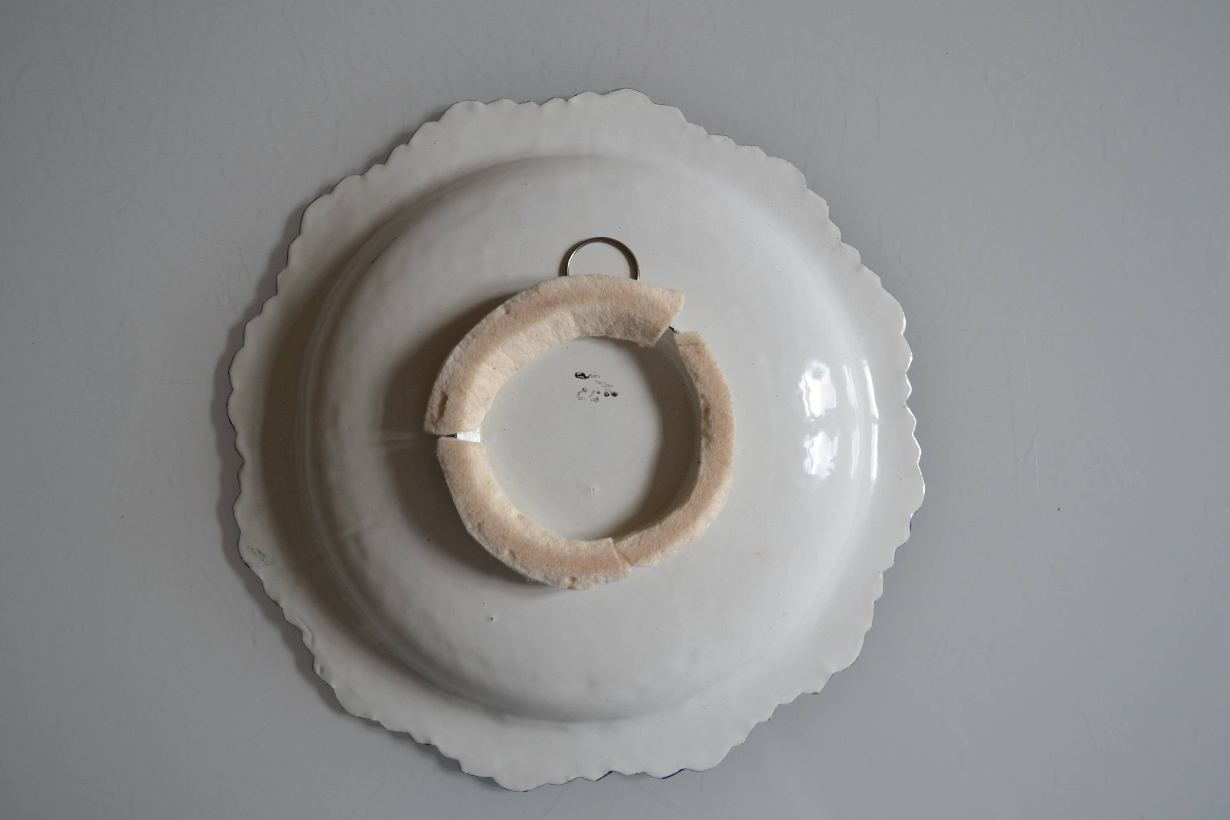 Islamic art enamel metal dish