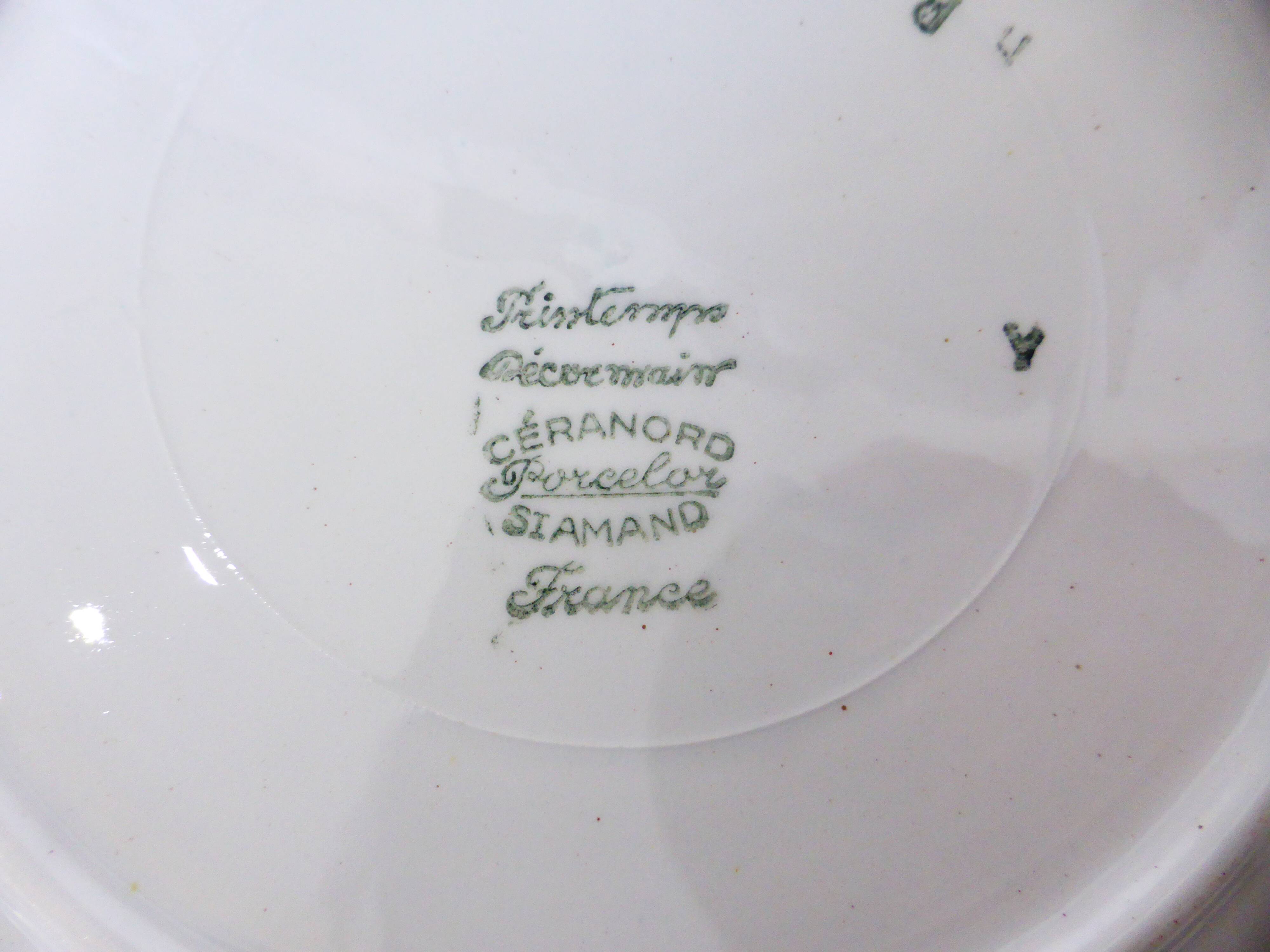 2 deep plates Céranord St Amand model Le Printemps (220634)