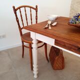 Farm table feet turned