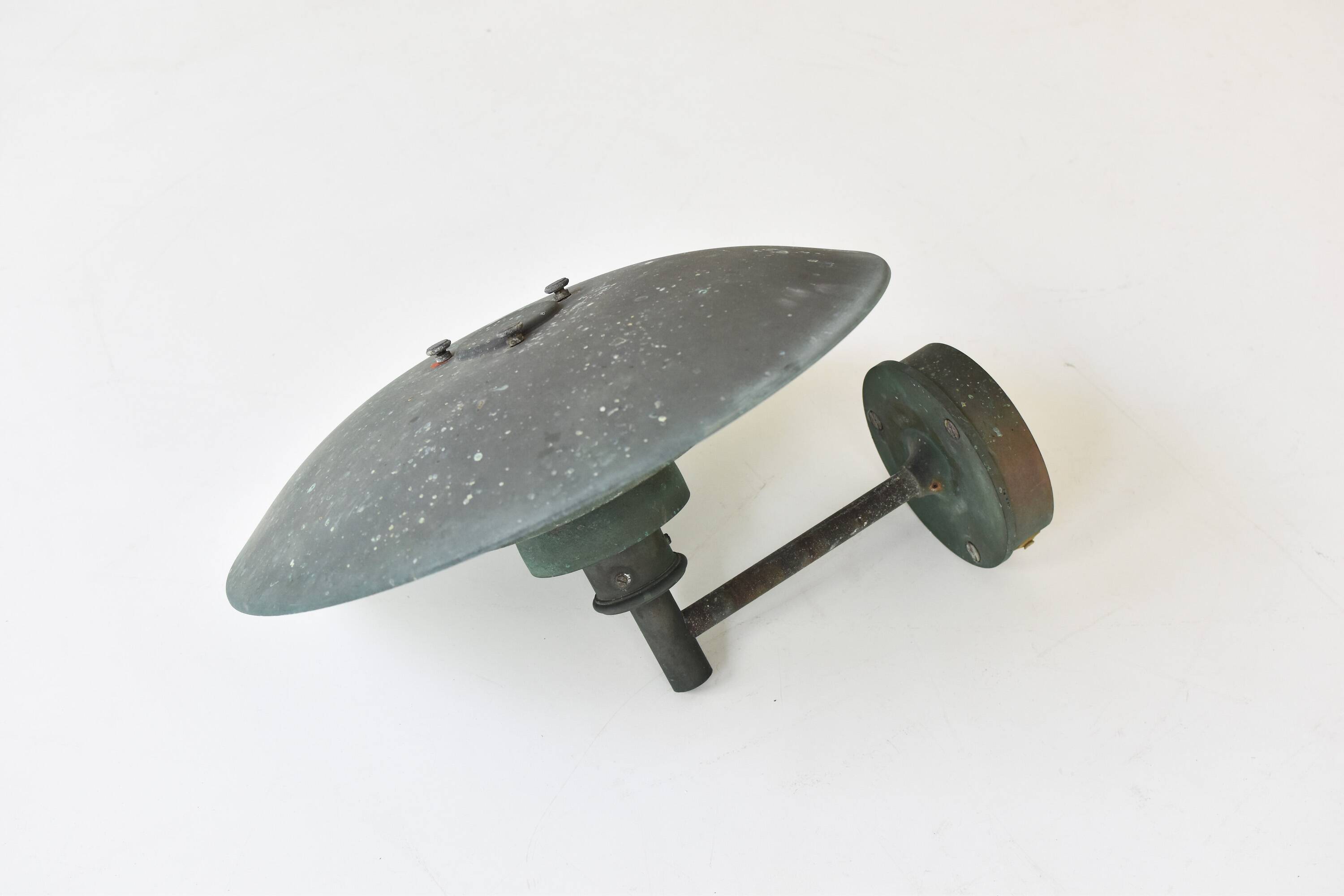 A set of two ph 4.5 copper wall lamps by poul henningsen for louis poulsen, denmark 1980s.