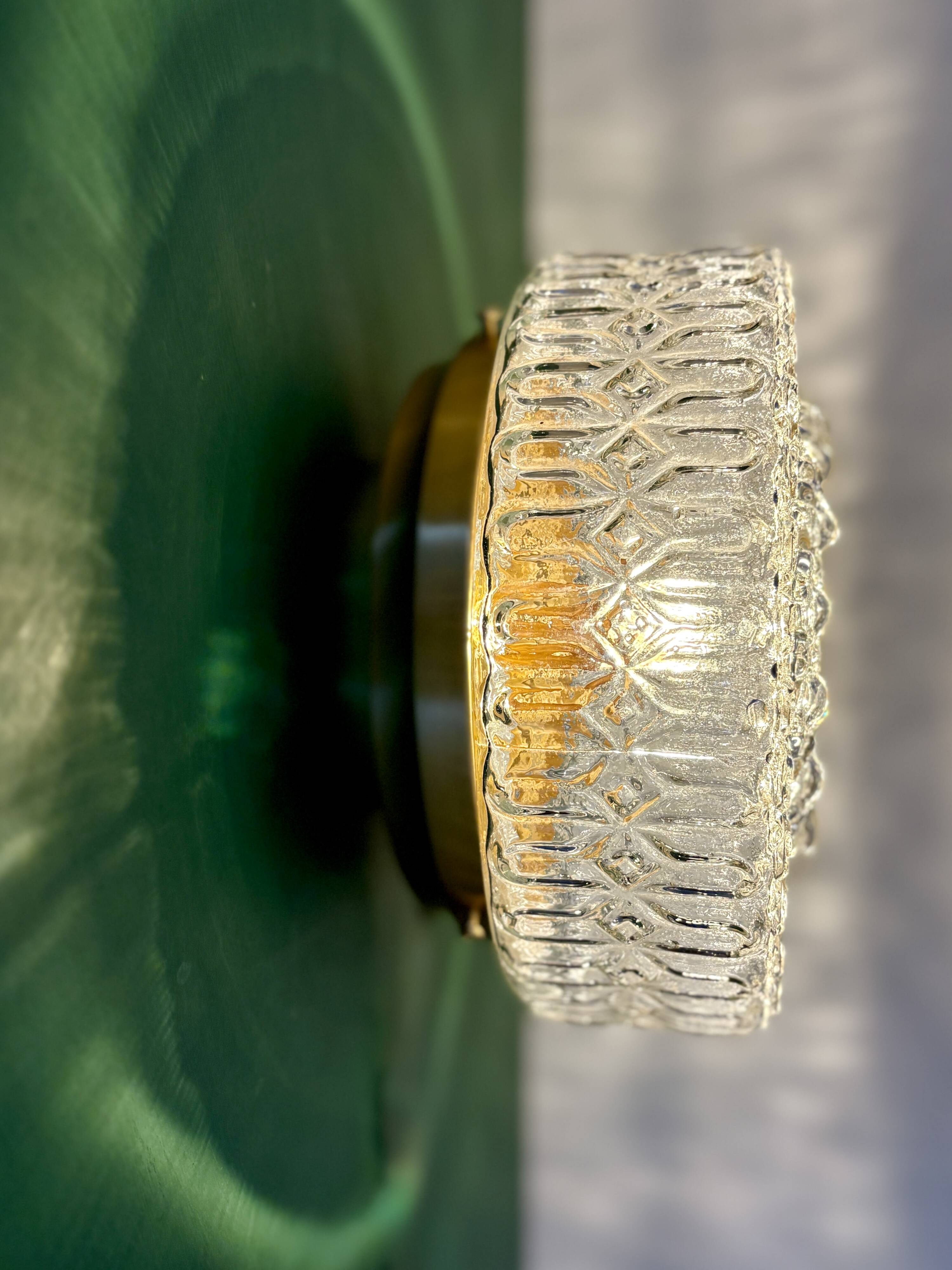 Vintage square glass globe wall/ceiling light (AX3)