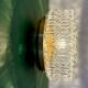 Vintage square glass globe wall/ceiling light (AX3)