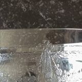 Engraved crystal champagne coupes