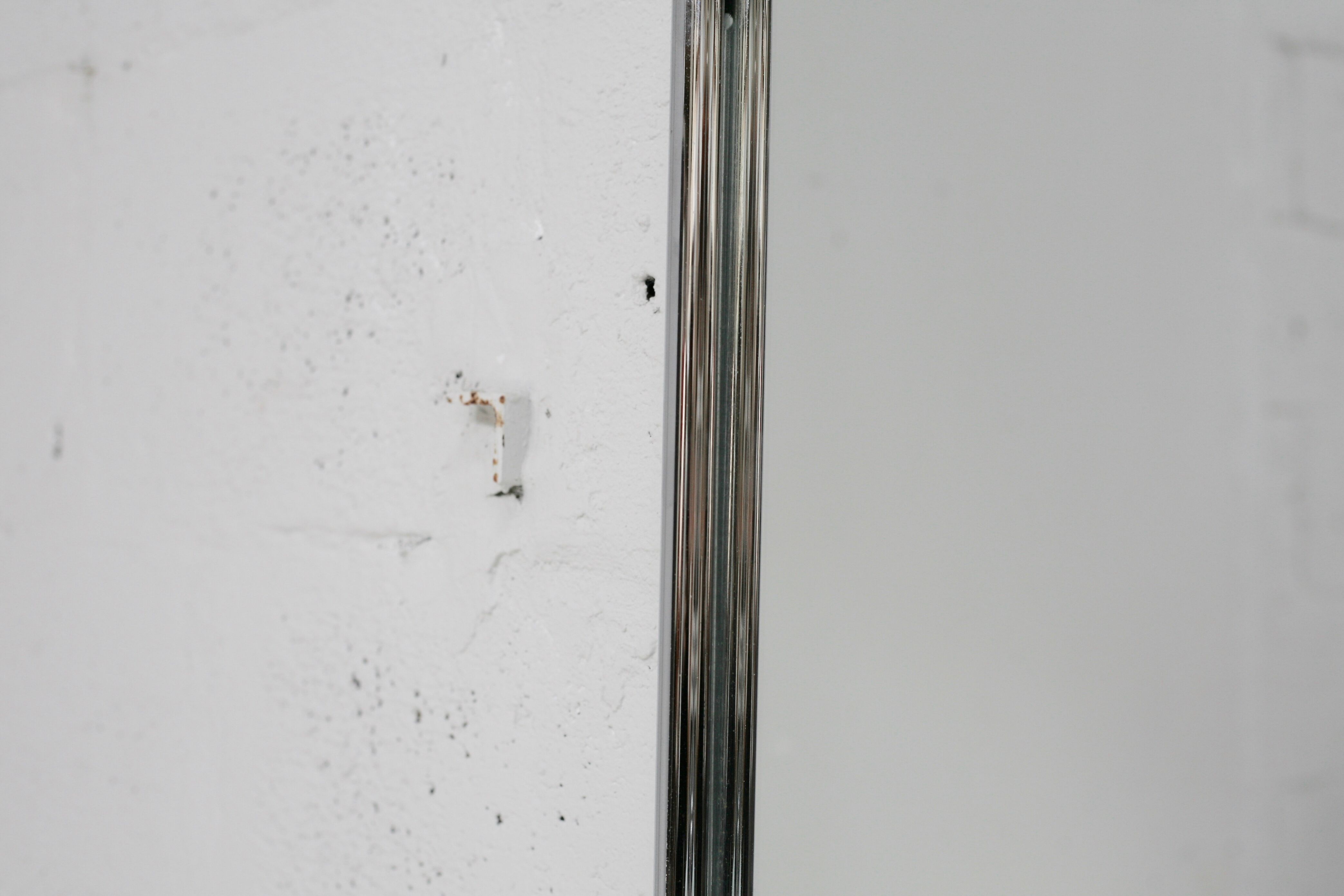 Pair of tubular steel mirrors, france, circa 1970