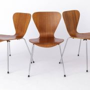 Set of 6 Vintage Stacking Chairs, 1960s, Teak - German Design