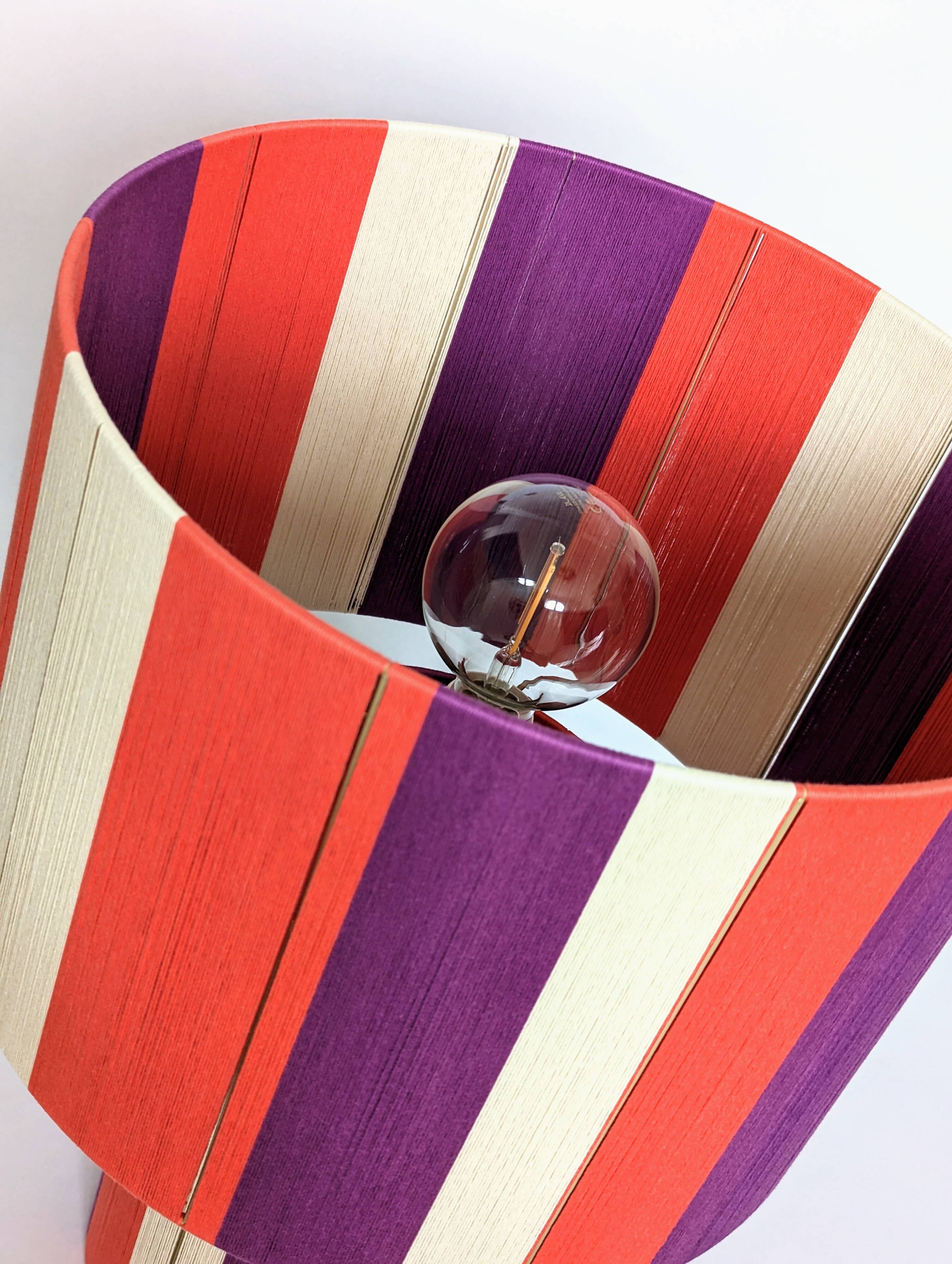 Large table lamp the Elegant coral plum