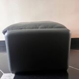 Vico magistretti, Maralunga for Cassina, in Leather with Footrest