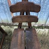 6 brutalist chairs in solid oak