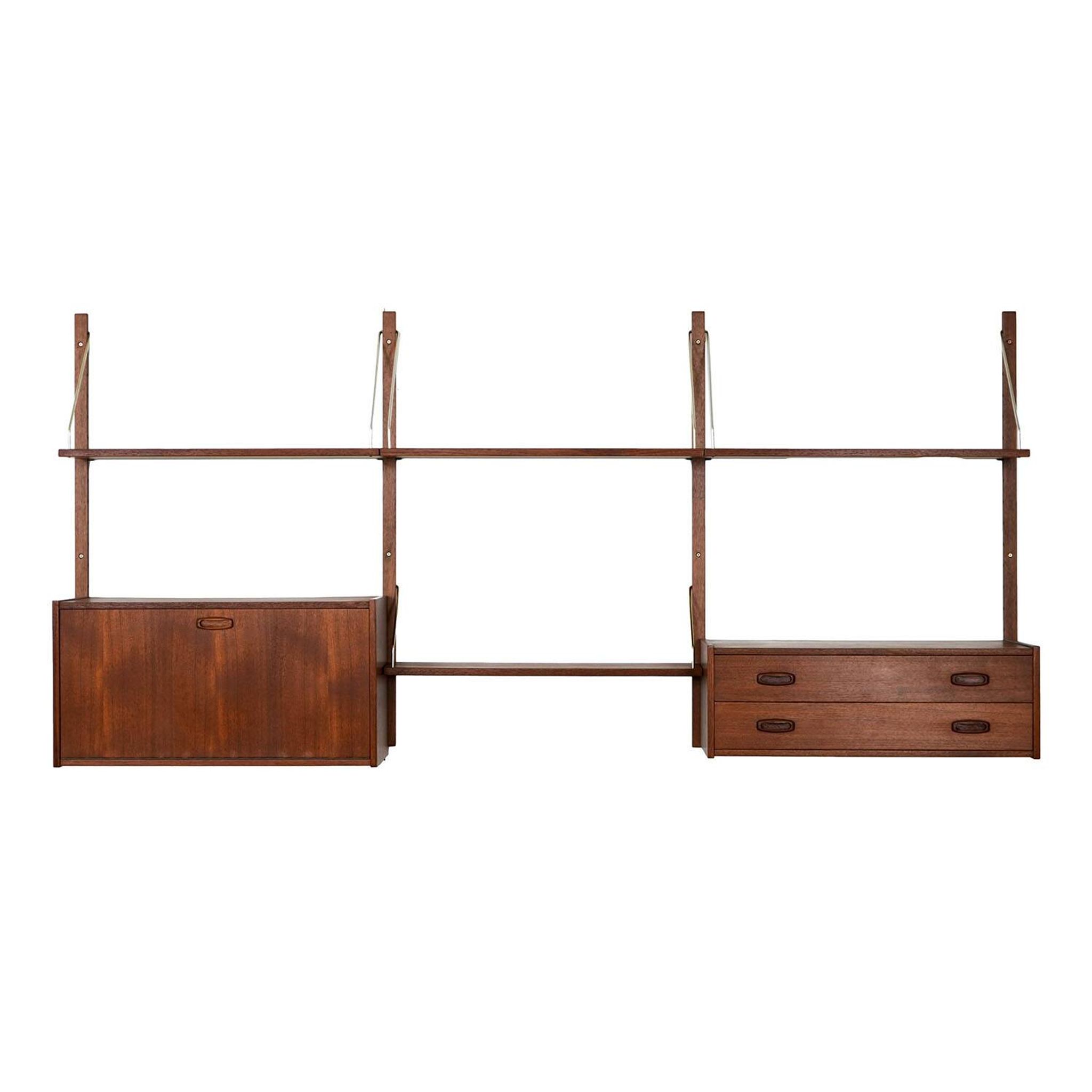 Teak shelving unit, Danish design, 1960s, manufactured in Denmark