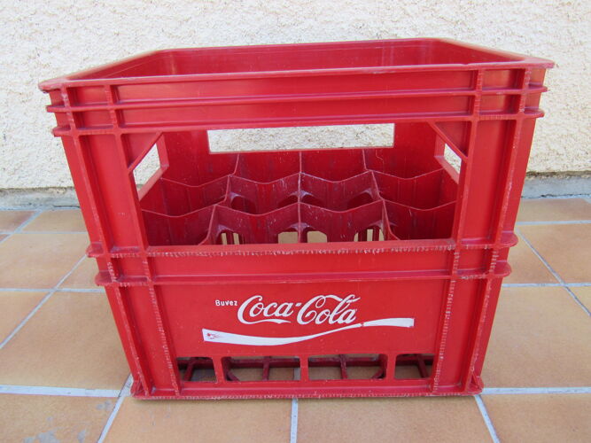 Casier en plastique vintage pour bouteilles Buvez Coca Cola - Buvez Coke  1974