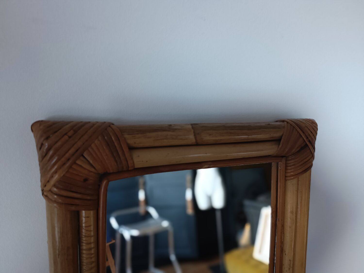 Bamboo/rattan mirror