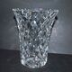 Vintage flared vase in cut crystal signed crystalworks crisgar 1950-1960