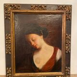 Portrait ancien de jeune fille