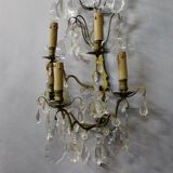 Large Bronze Wall Light with Pendants