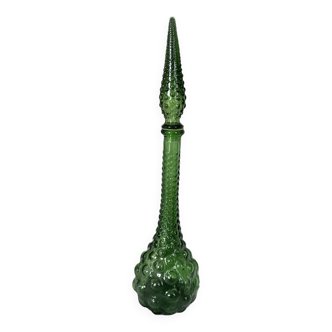 Carafe italienne verre vert vintage