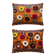 Set of 2 vintage embroidered cushion covers 51x66 cm