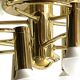 Brass suspension Mid-century 10 arms by Honsel Leuchten