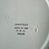 4 flat plates terre de fer h.b.c. earthenware model "chantilly"