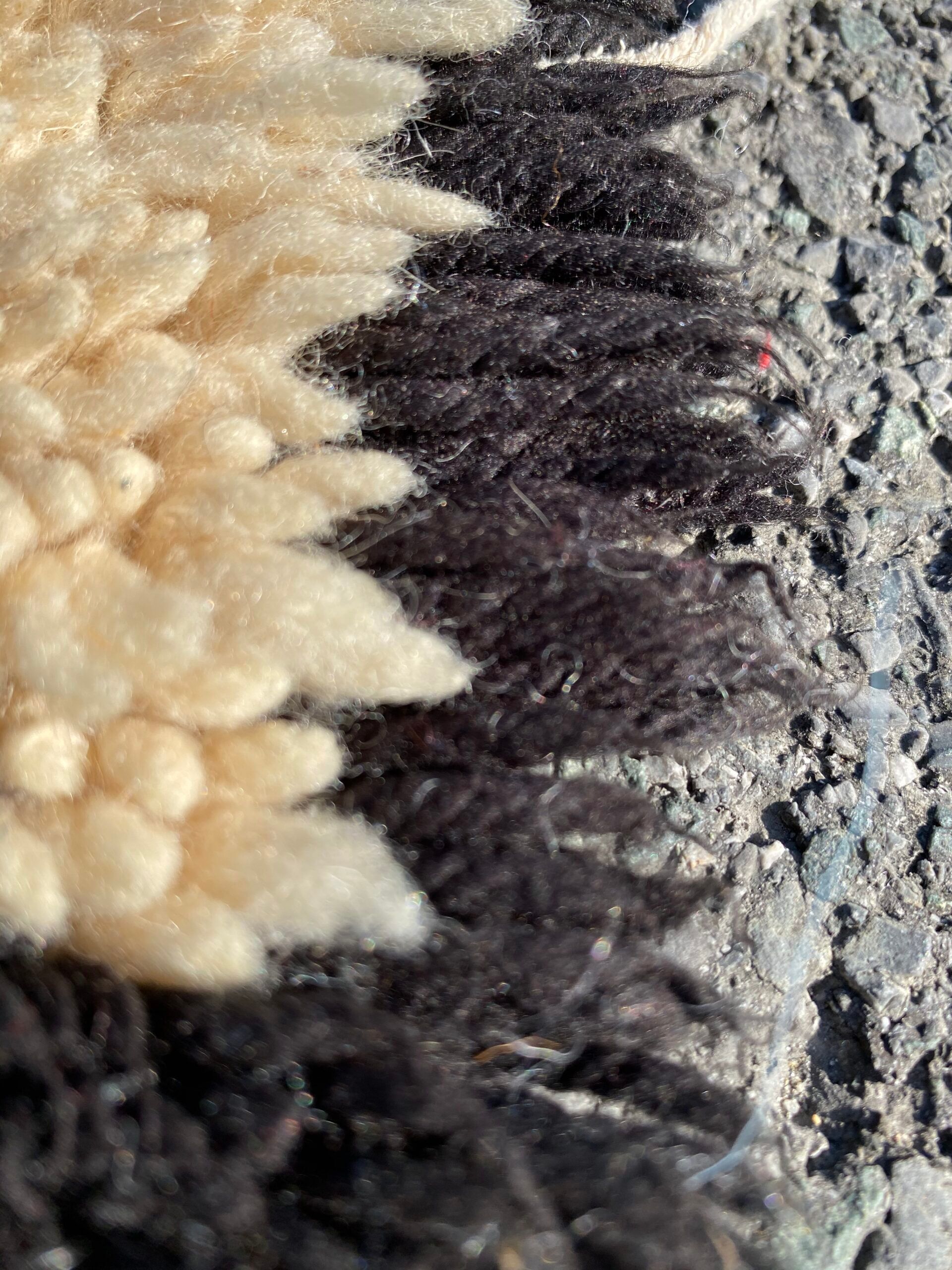 Berber carpet corridor beni ouarain vintage 90×255 cm