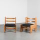 Pair of solid ash heaters, France circa 1970
