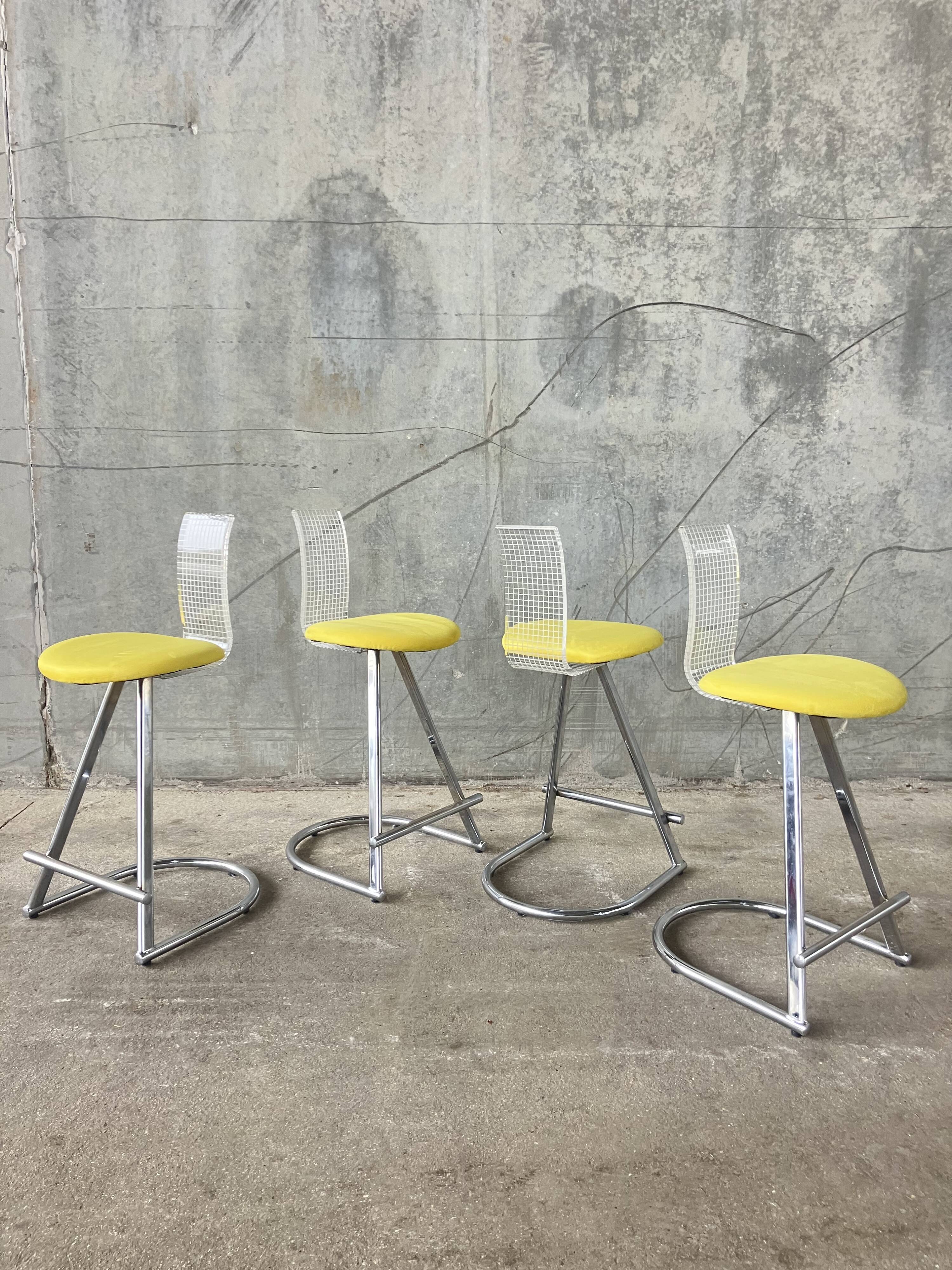 High chairs with plexiglass backrest Mirima, France