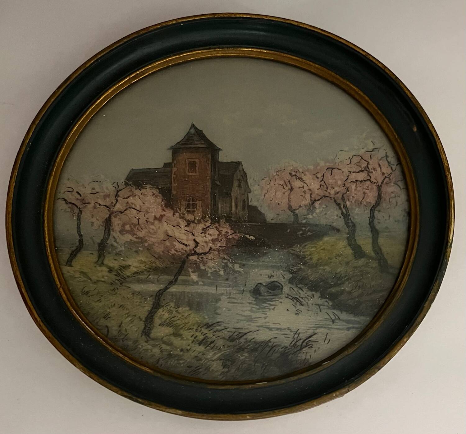 Old painting: framed watercolor